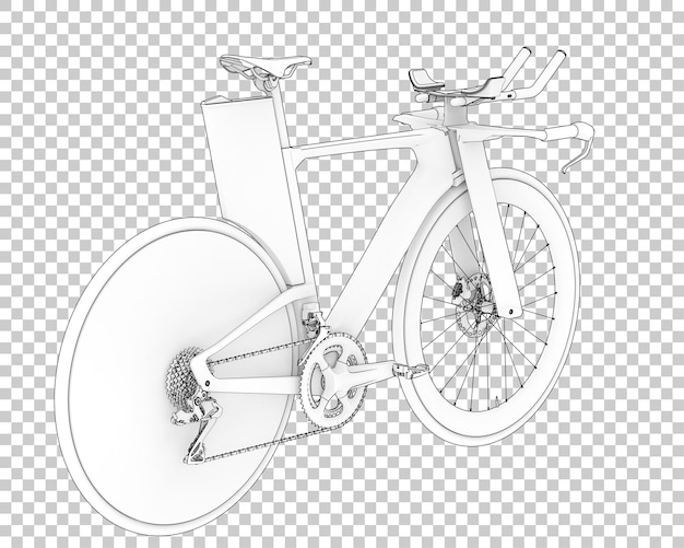 PSD schnelles fahrrad isoliert auf transparentem hintergrund 3d-rendering-illustration