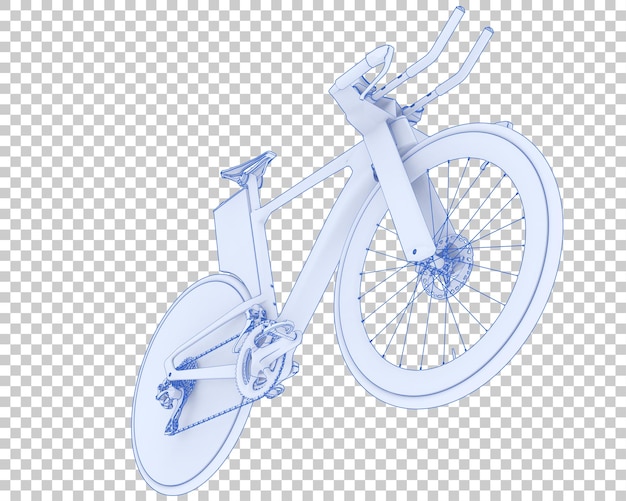 Schnelles Fahrrad isoliert auf transparentem Hintergrund 3D-Rendering-Illustration