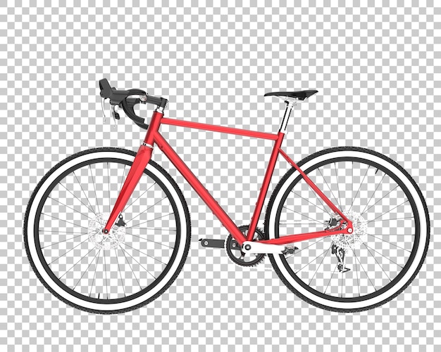 Schnelles Fahrrad isoliert auf transparentem Hintergrund 3D-Rendering-Illustration
