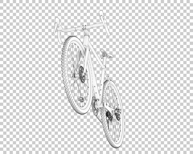 PSD schnelles fahrrad isoliert auf transparentem hintergrund 3d-rendering-illustration