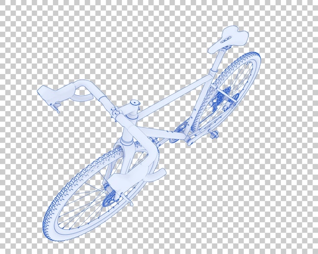 Schnelles Fahrrad isoliert auf transparentem Hintergrund 3D-Rendering-Illustration