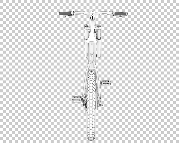 Schnelles fahrrad isoliert auf transparentem hintergrund 3d-rendering-illustration