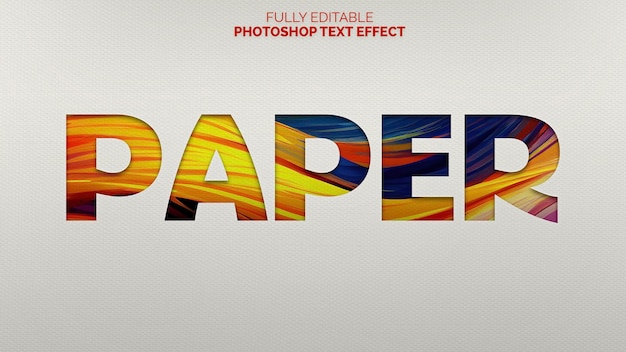 Schnittpapier-text-effekt psd