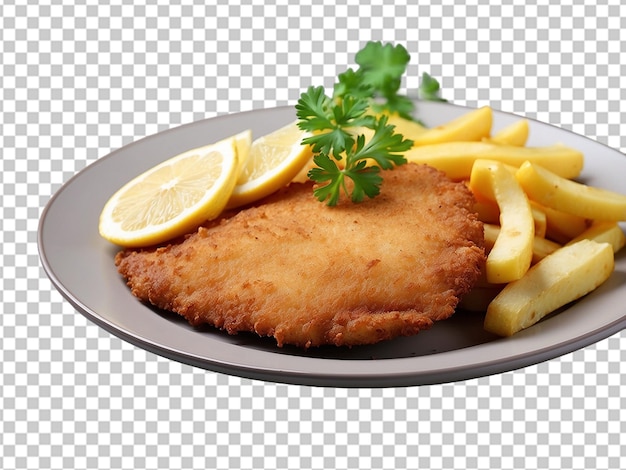 PSD schnitzel de wiener com batatas fritas