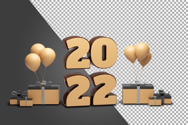 schöne 2022 3d render isoliert