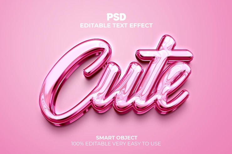 PSD schöne 3d-editierbare photoshop-text-effekt-stil