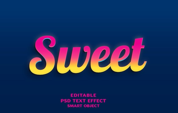 Schöne 3D-Text-Effekt-Design