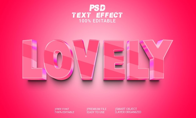 Schöne 3d-texteffekt-psd-datei