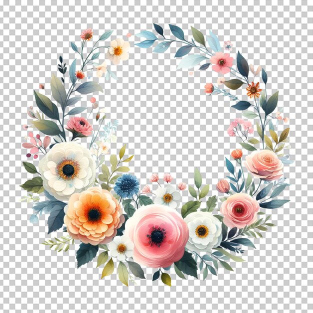 PSD schöne aquarell-blumen-hochzeitseinladung