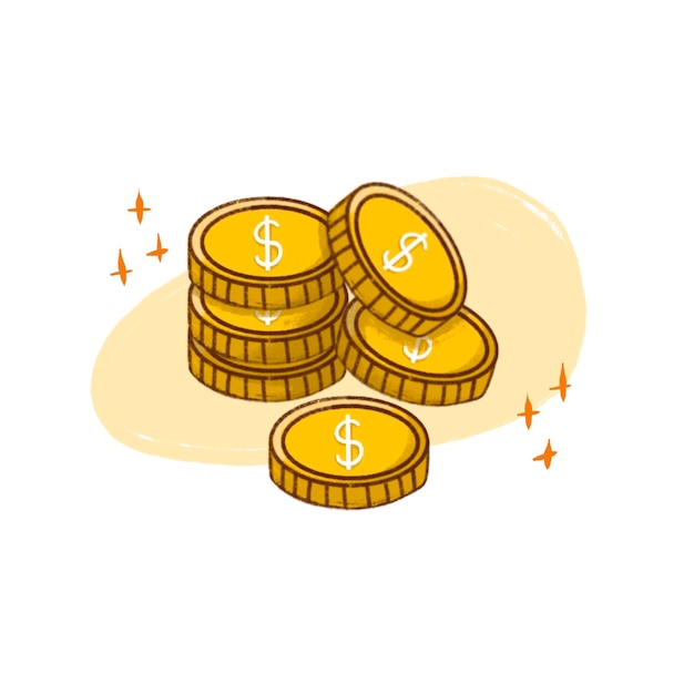 Schöne finanzielle Gestaltung Illustration Handzeichnung Illustration Textur Dekoration