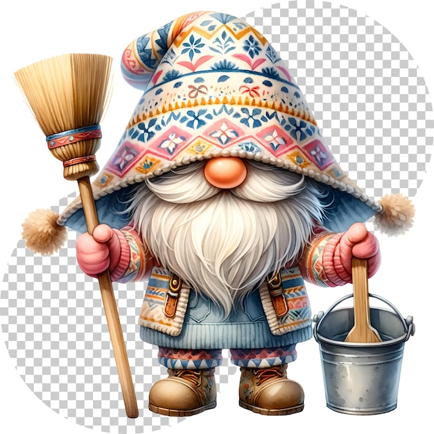 PSD schöne gnome frühlings-saison-clipart-illustration