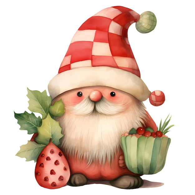 PSD schöne lustige gnome summer clipart-illustration