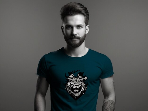 PSD schöne modell-t-shirt-mockup