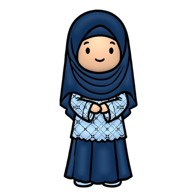 Schöne muslimische Mädchen im Hijab