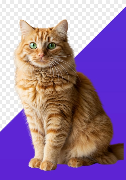 Schöne orangefarbene Katze mit grünen Augen