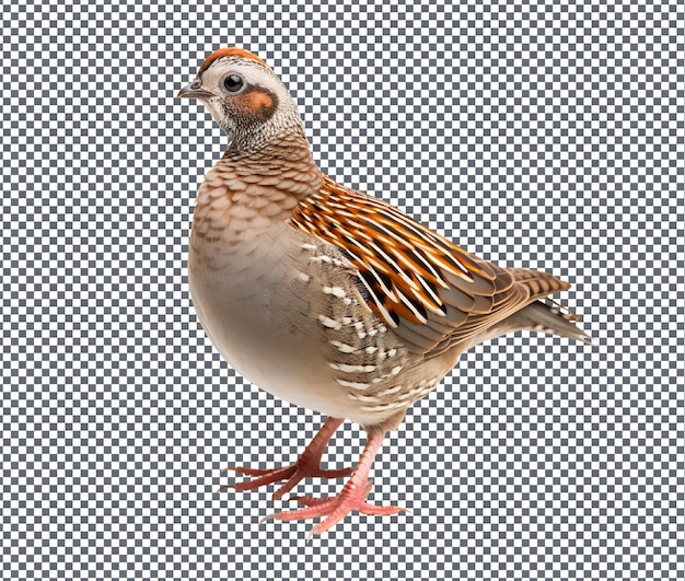 Schöne Partridge isoliert auf durchsichtigem Hintergrund