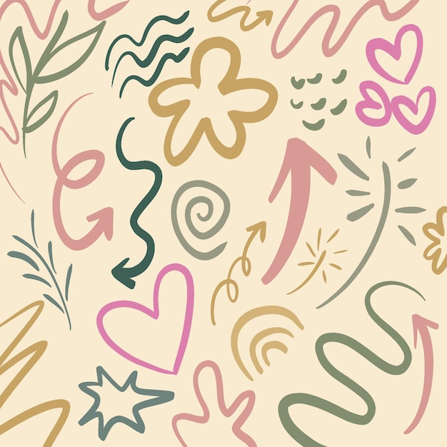 Schöne pinkfarbene Scribbles
