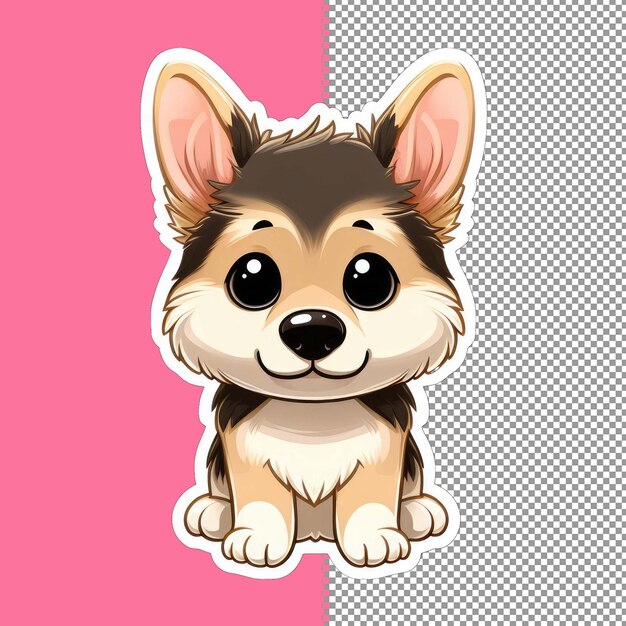 PSD schöne puppy-vektor-illustration in png