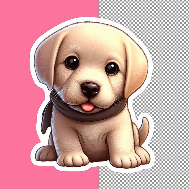 Schöne puppy-vektor-illustration in png