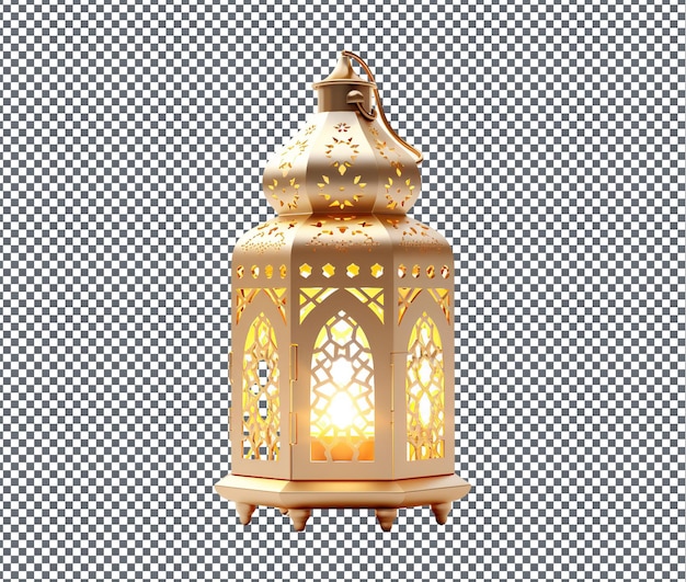 Schöne ramadan-lampe, isoliert auf durchsichtigem hintergrund