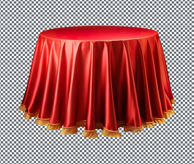 Schöne rote und goldene Pailletten isoliert auf transparentem Hintergrund