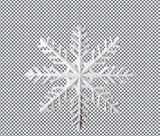 Schöne Schneeflocken Papier isoliert auf durchsichtigem Hintergrund