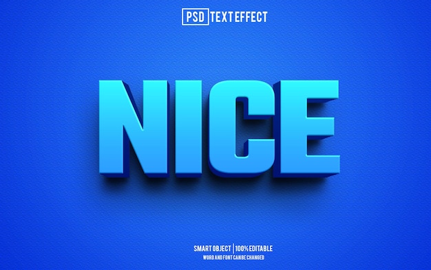 schöne Text-Effekt-Schriftart bearbeitbare Typographie 3D-Text