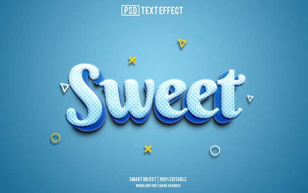 Schöne Text-Effekt-Schriftart bearbeitbare Typographie 3D-Text