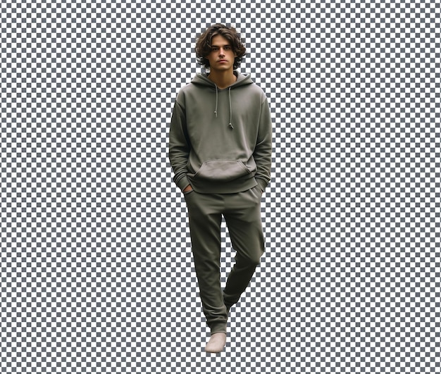 Schöne und prächtige Jogger-Hose und Hoodie, isoliert auf transparentem Hintergrund