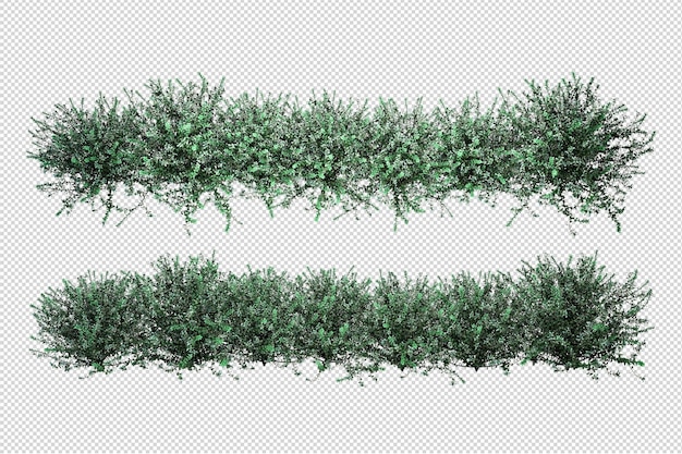 Schöne verschiedene arten von blumen in 3d-rendering isoliert