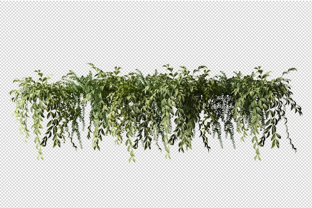 Schöne verschiedene arten von blumen in 3d-rendering isoliert