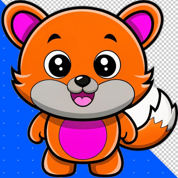 Schöne Zeichentrickfilme Maskottchen Tier PNG Transparenter Hintergrund
