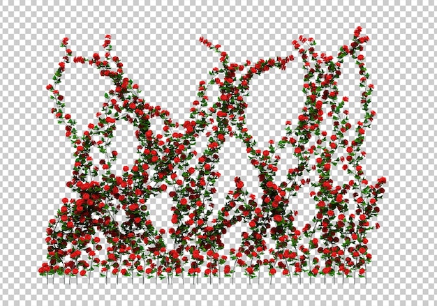 PSD schöner 3d render brush tree isoliert