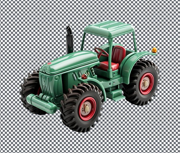 PSD schöner spielzeug-monster-traktor isoliert auf durchsichtigem hintergrund