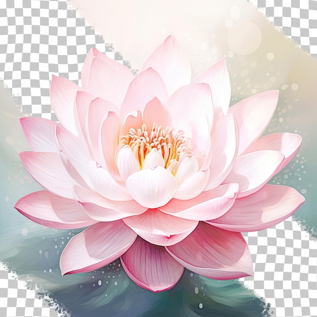 Schöner transparenter hintergrund mit weißem und rosa lotus