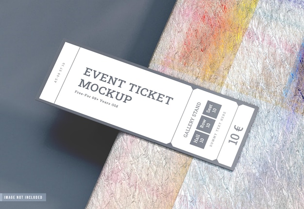 PSD schönes event-ticket-mockup-design