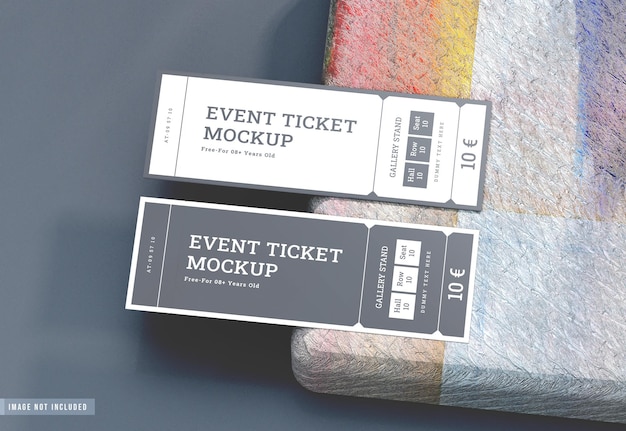 PSD schönes event-ticket-mockup-design