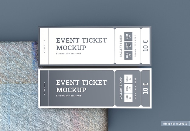 PSD schönes event-ticket-mockup-design