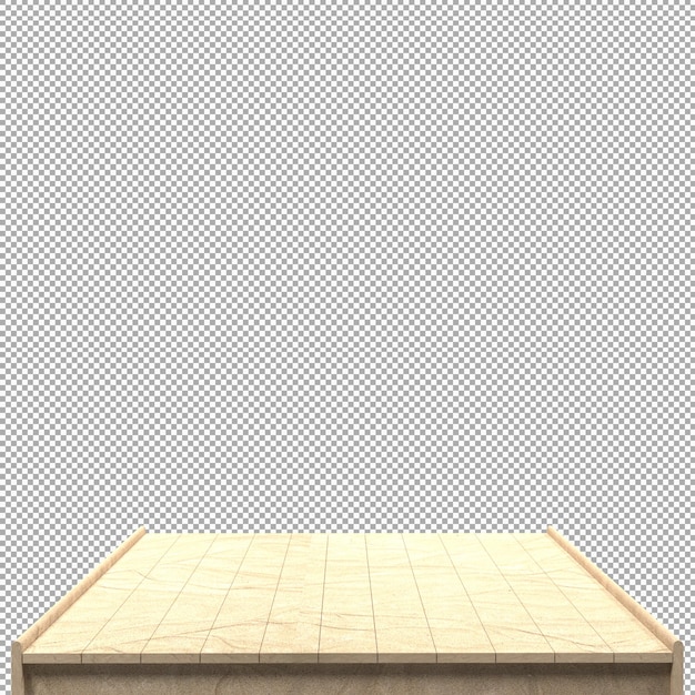 Schönes Holzbrett 3D-Render für Design