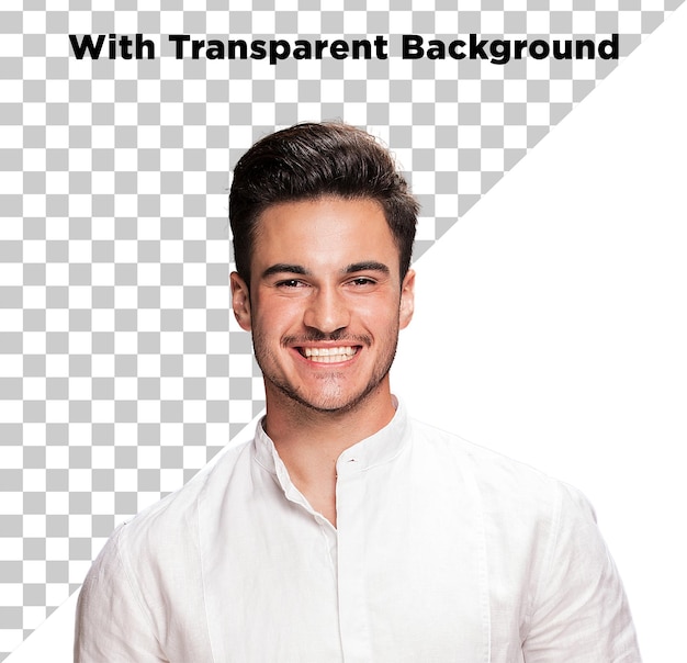 Schönes männliches Model in Shalwar Kameez Foto PNG PSD mit durchsichtigem Hintergrund