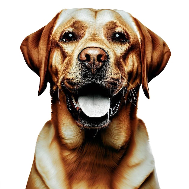 PSD schönes portraitfriendly labrador dog face icon ai vektorkunst digitale illustrationsbild