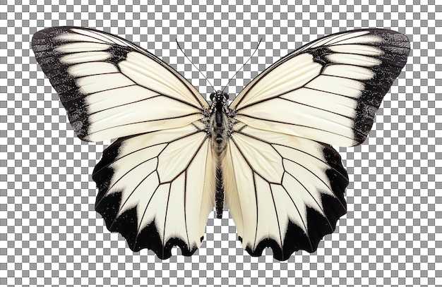 Schönes Schmetterlingsporträt isoliert auf transparentem Hintergrund