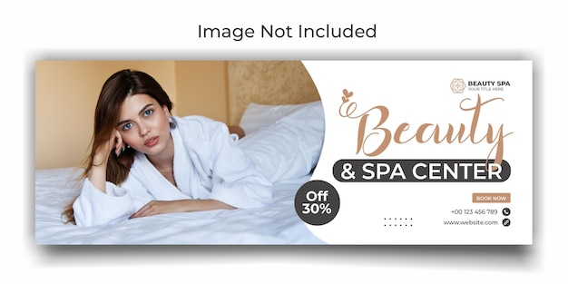 Schönheits- und Spa-Zentrum Social-Media- oder Facebook-Cover-Vorlage-Design
