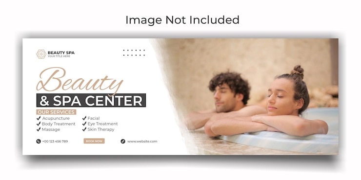 PSD schönheits- und spa-zentrum social-media- oder facebook-cover-vorlage-design