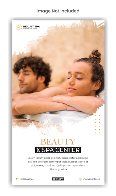 Schönheits- und Spa-Zentrum soziale Medien Instagram-Geschichte Vorlage Design
