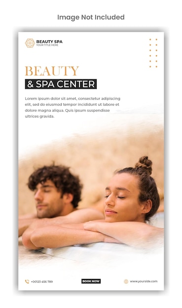 Schönheits- und Spa-Zentrum soziale Medien Instagram-Geschichte Vorlage Design