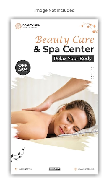 Schönheitspflege und Spa-Center Social Media Instagram Story Template Design