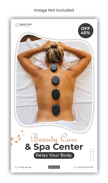 Schönheitspflege und Spa-Center Social Media Instagram Story Template Design