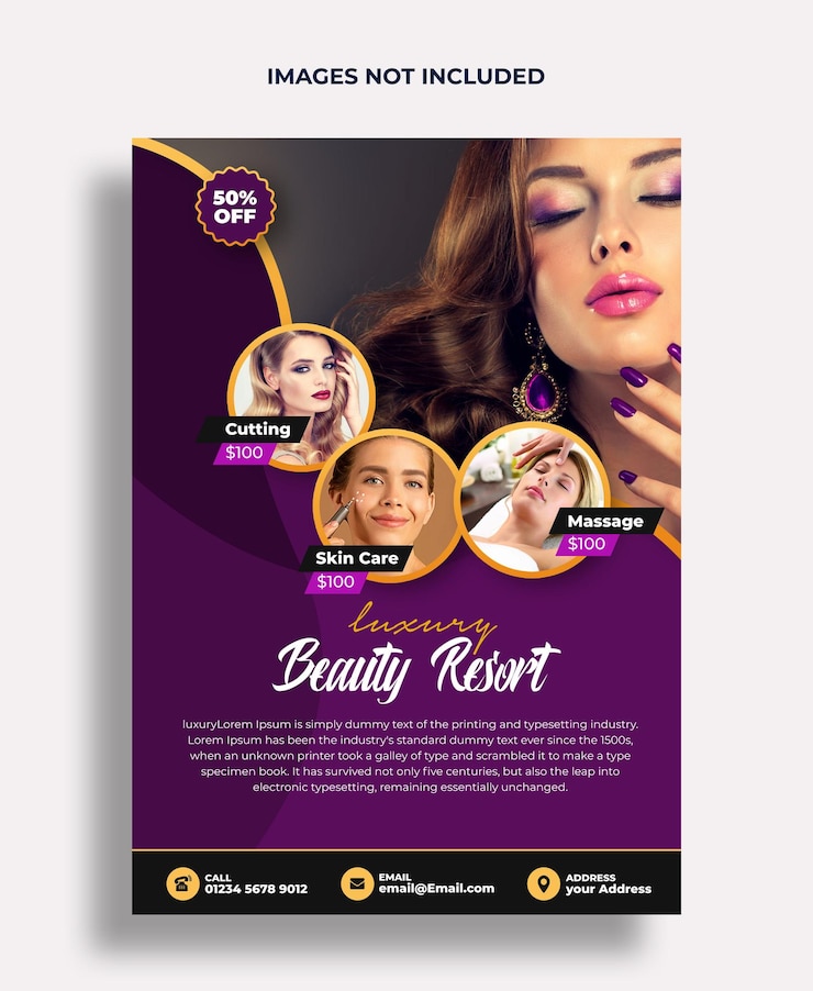 PSD schönheitssalon flyer