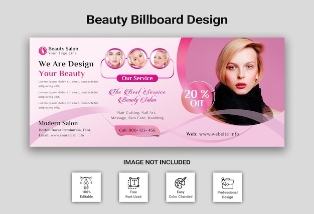 Schönheitssalons Billboard-Design